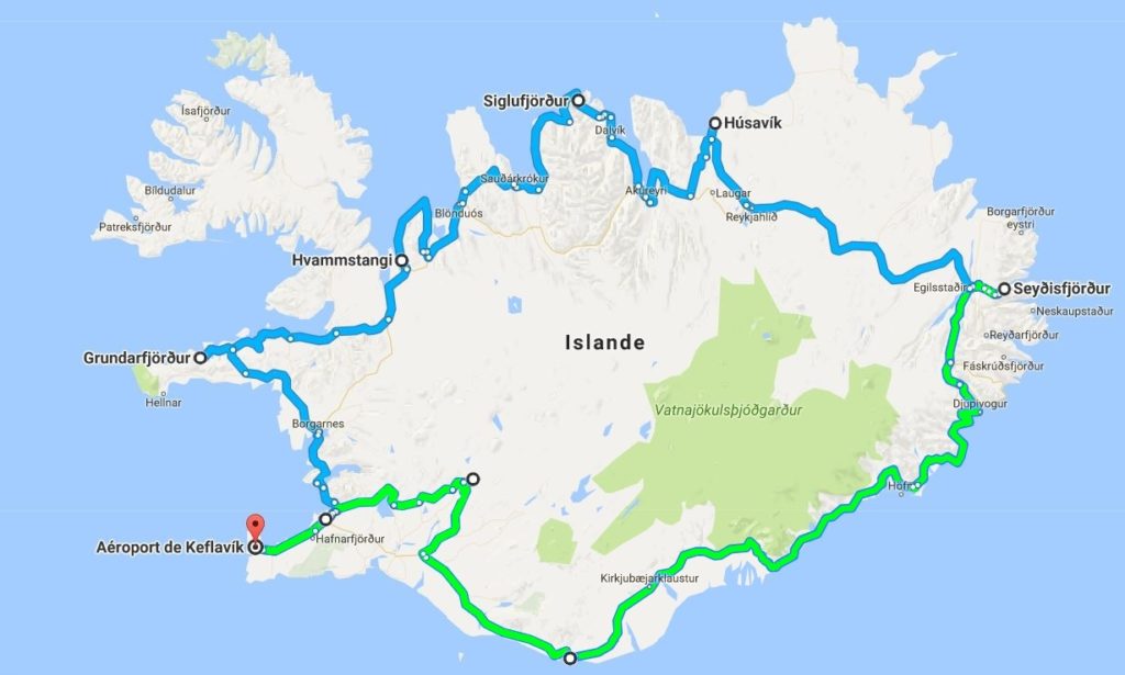 voyage en islande - trajet roadtrip
