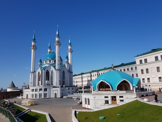 Vue Mosquée Qolsharif Kremlin Kazan