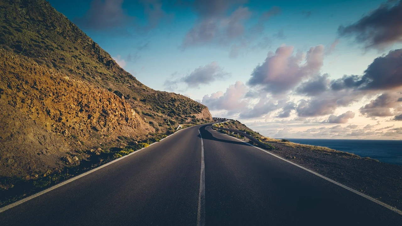 Route en bord de mer