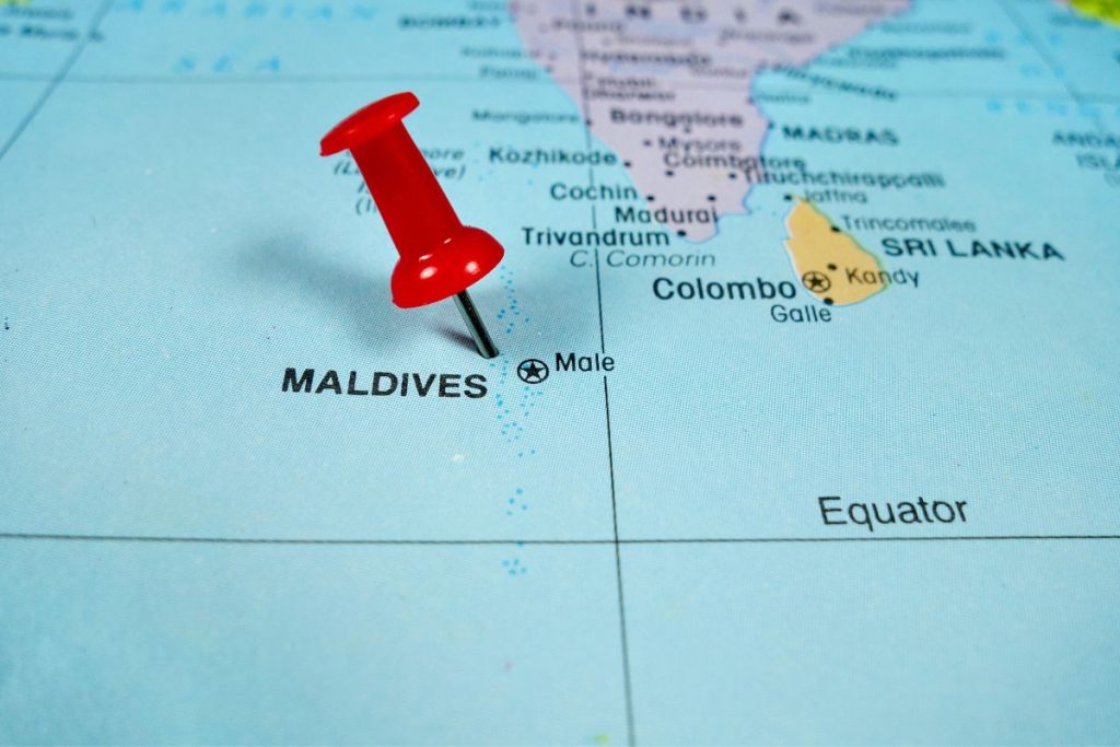 Carte des Maldives